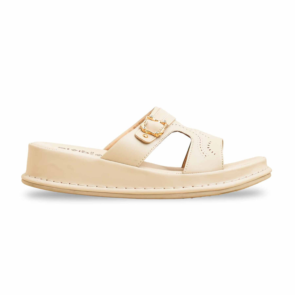 Beige Formal Slipper For Ladies LPU702