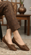 Brown Pumps For Women LWN419