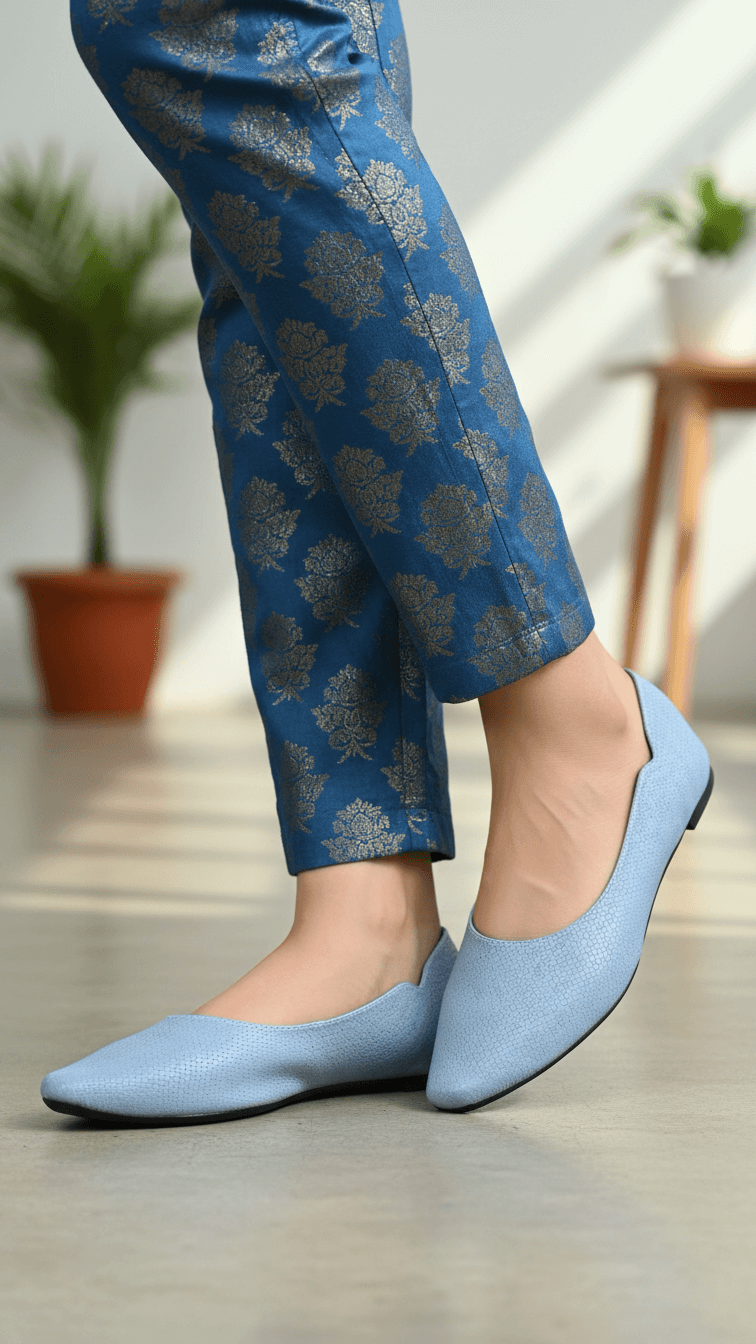 Sky Blue Pumps For Women LWN421