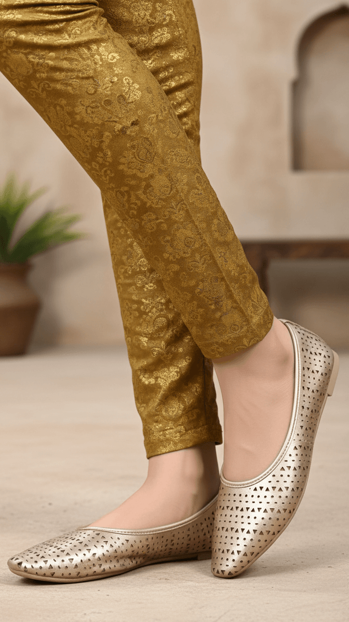 Golden Pumps For Women LWN423