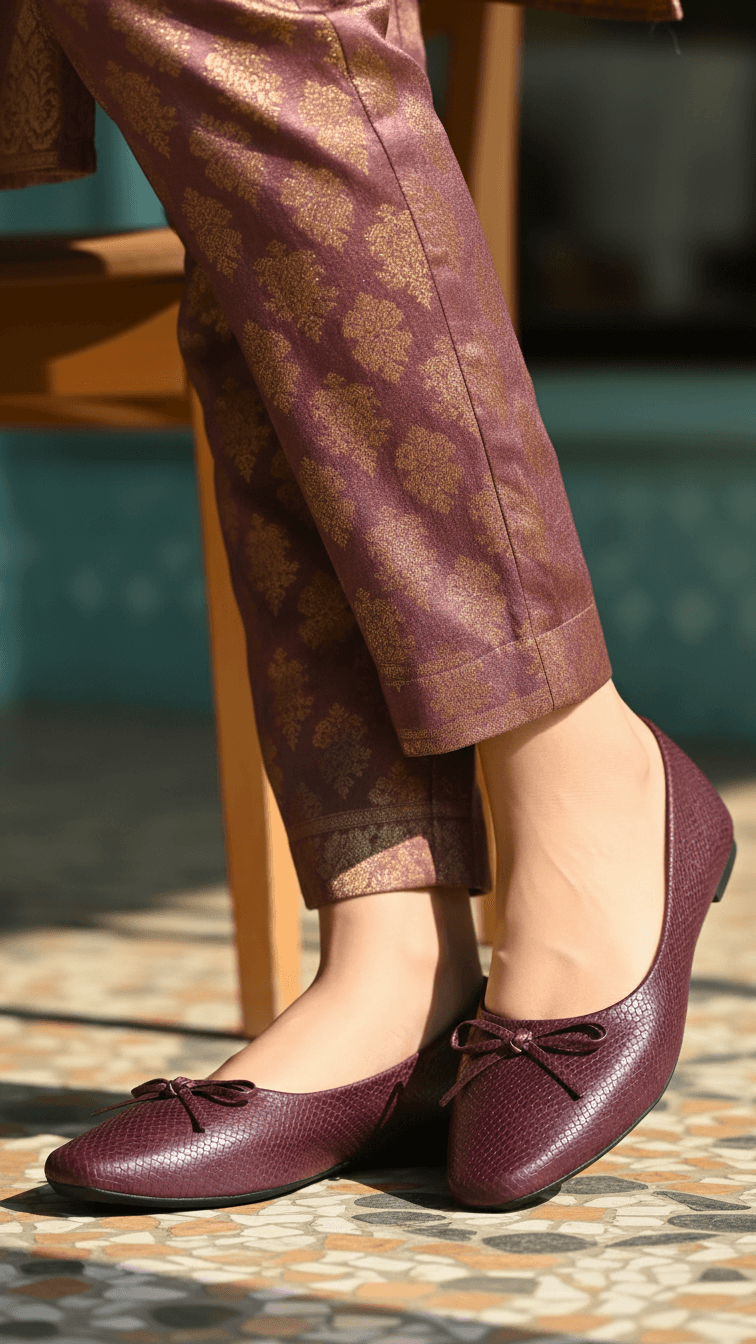 Burgundy Women Pumps LWN424