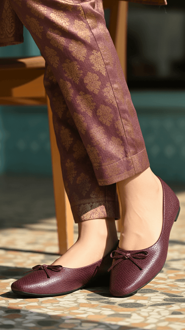 Burgundy Women Pumps LWN424