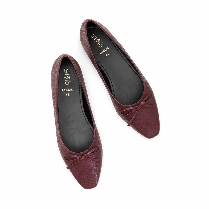 Burgundy Women Pumps LWN424