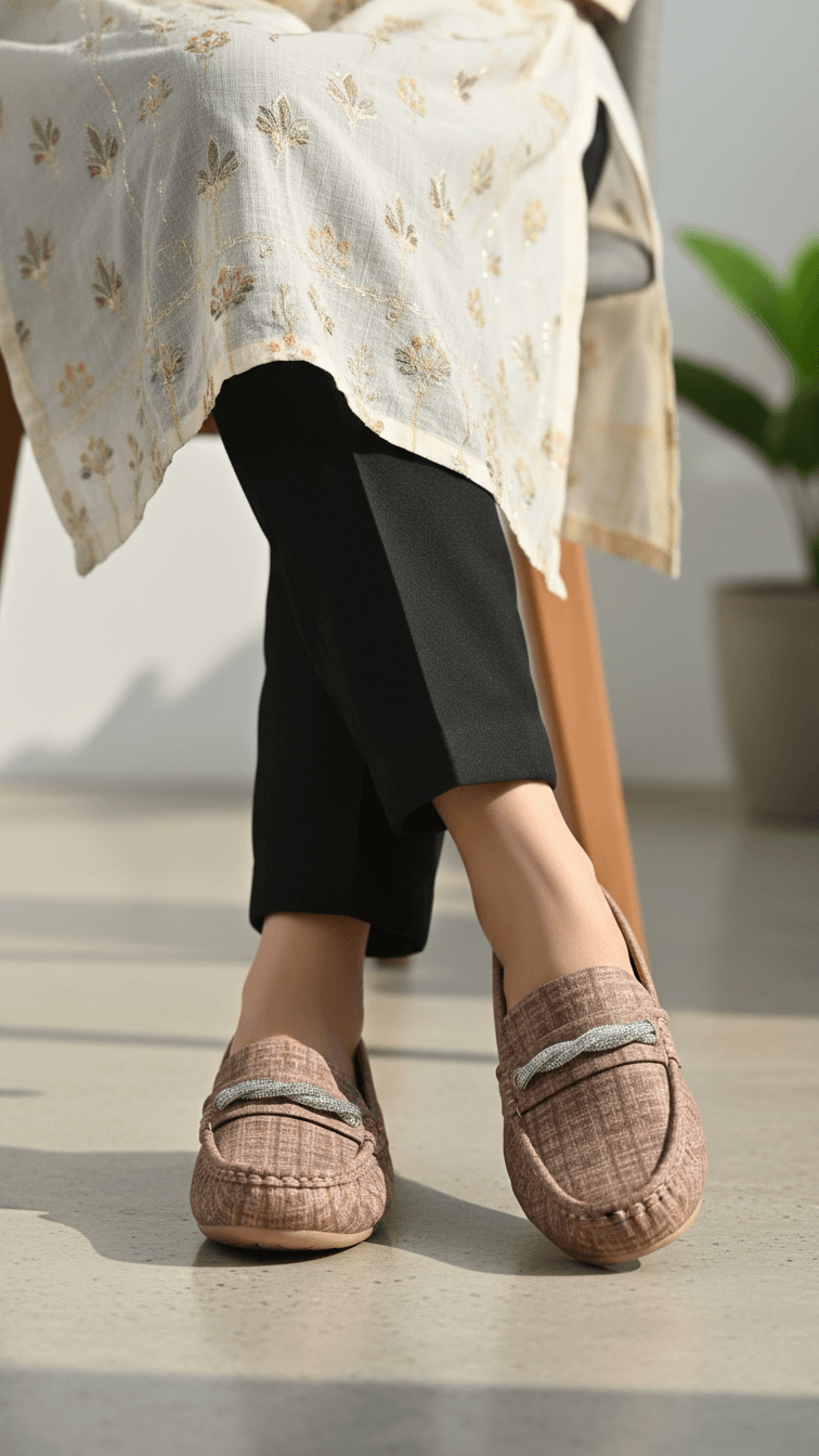 Bronze Moccasin For Women LWN426