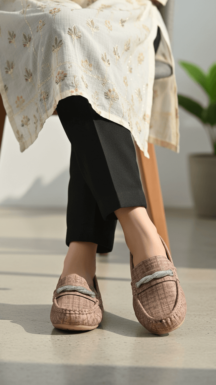 Bronze Moccasin For Women LWN426