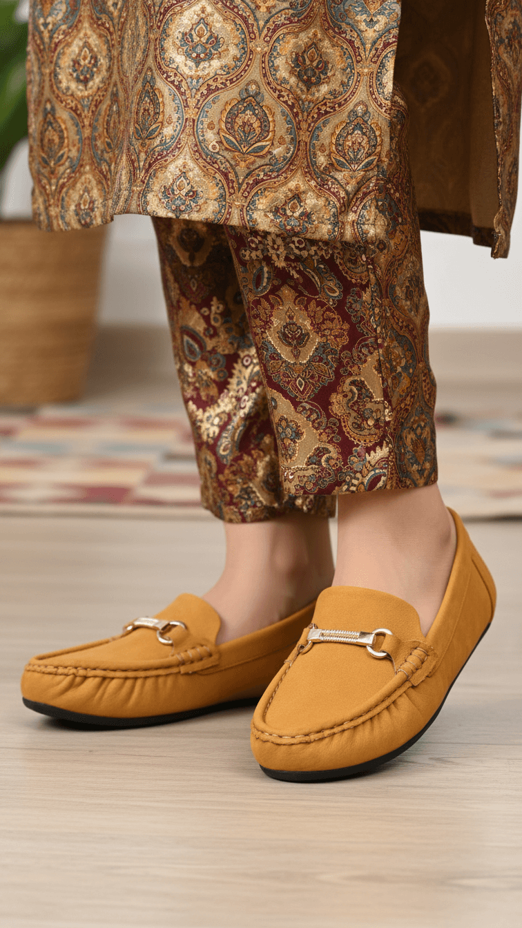 Mustard Women Moccasin LWN427