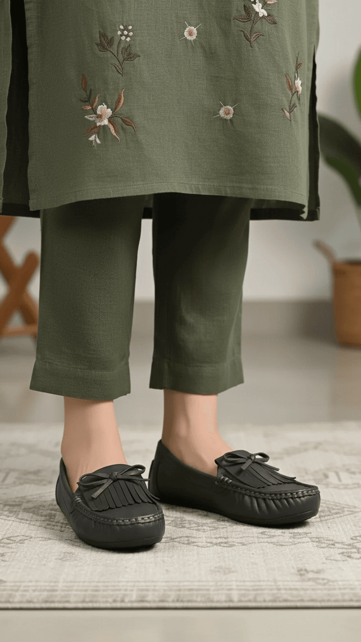 Grey Moccasin For Women LWN428