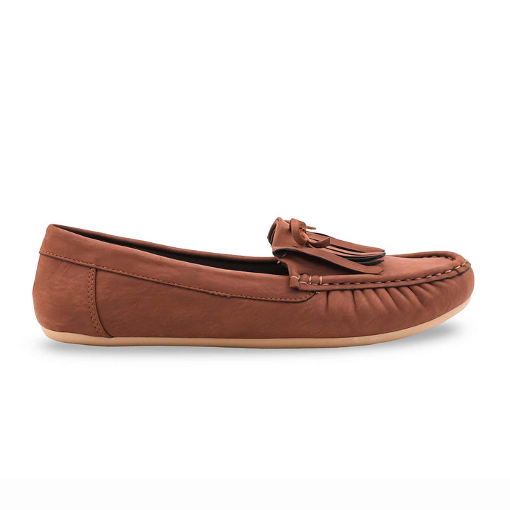 Brown Moccasin For Ladies LWN428