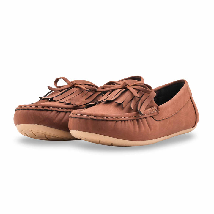 Brown Moccasin For Ladies LWN428