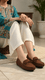 Brown Moccasin For Women LWN429