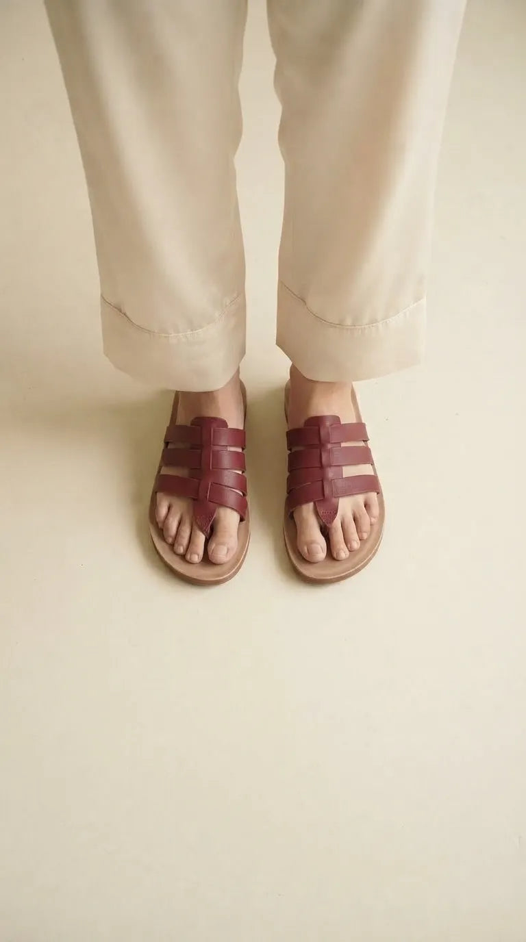Maroon Casual Chappal For Ladies M11317