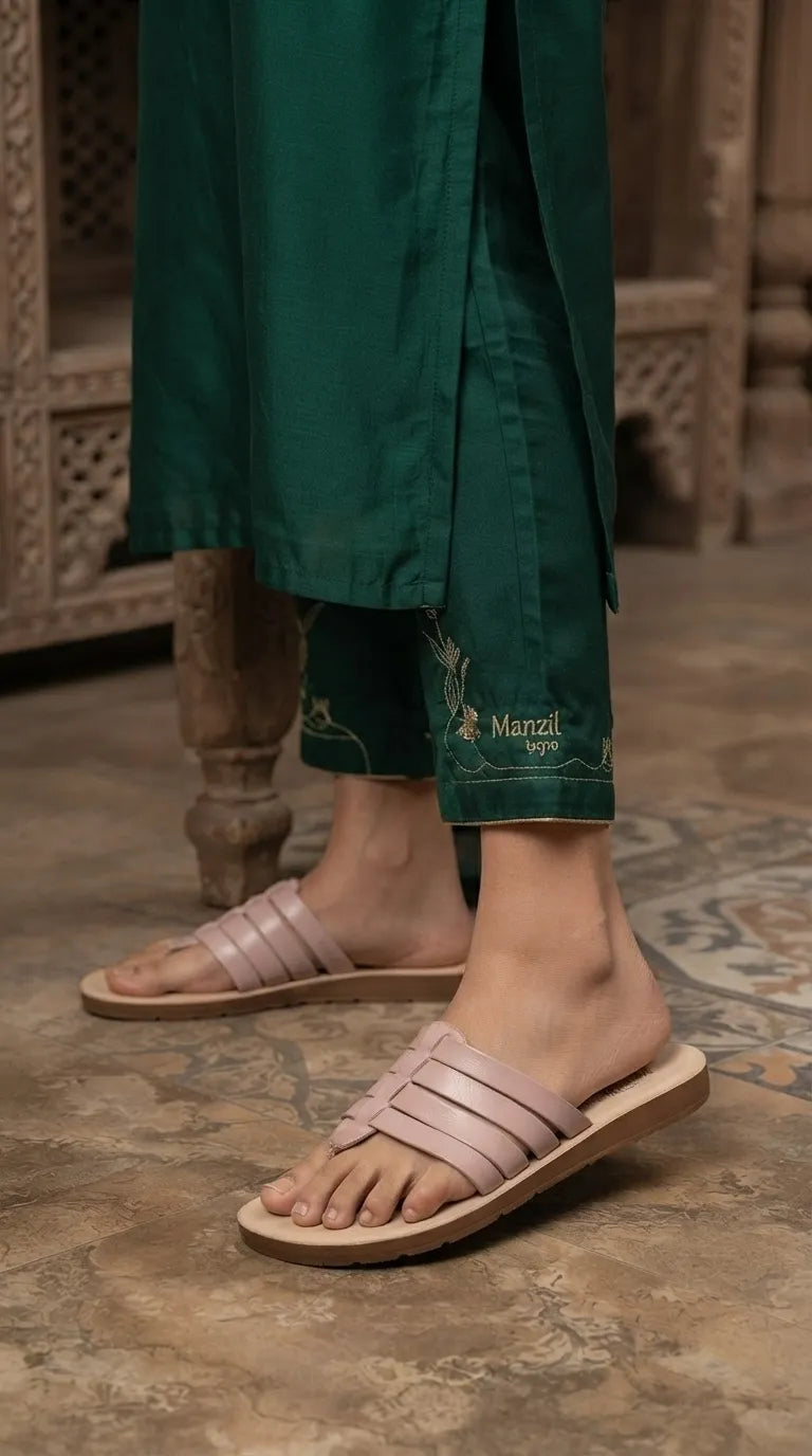 Pink Casual Chappal For Ladies M11317