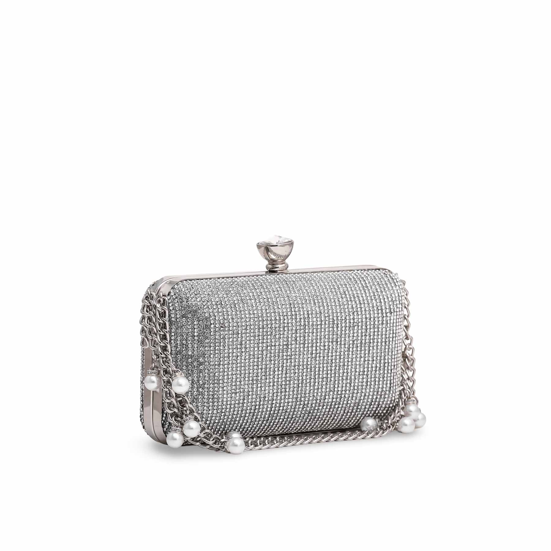 Silver clutch sale sale