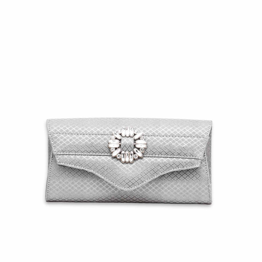 Grey Fancy Clutch P15328