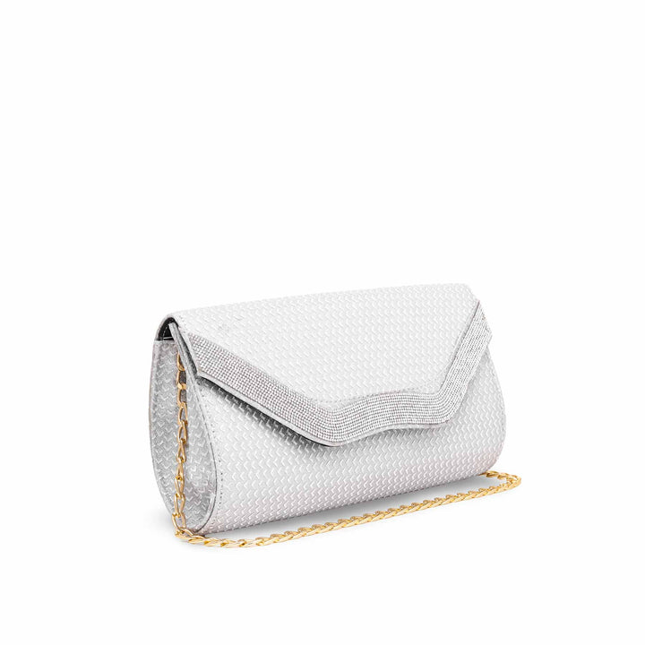 Silver Fancy Clutch P15347