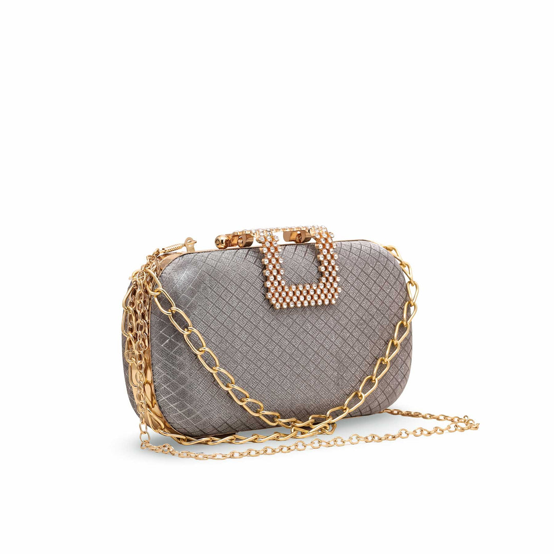 Grey Fancy Clutch P15368