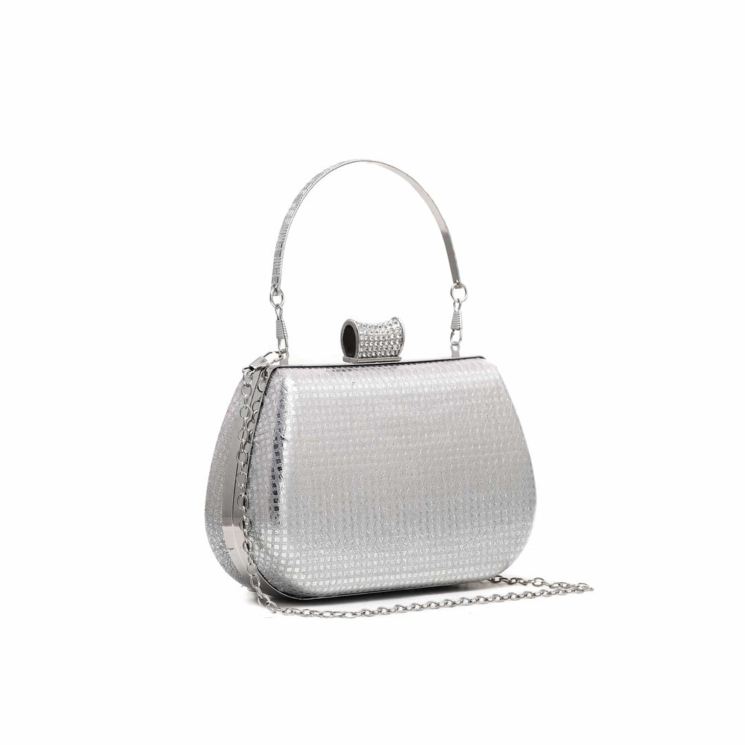 Silver Fancy Clutch P15375