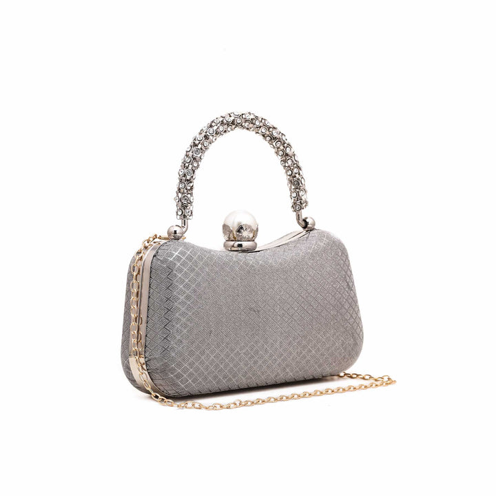 Silver Fancy Clutch P15376