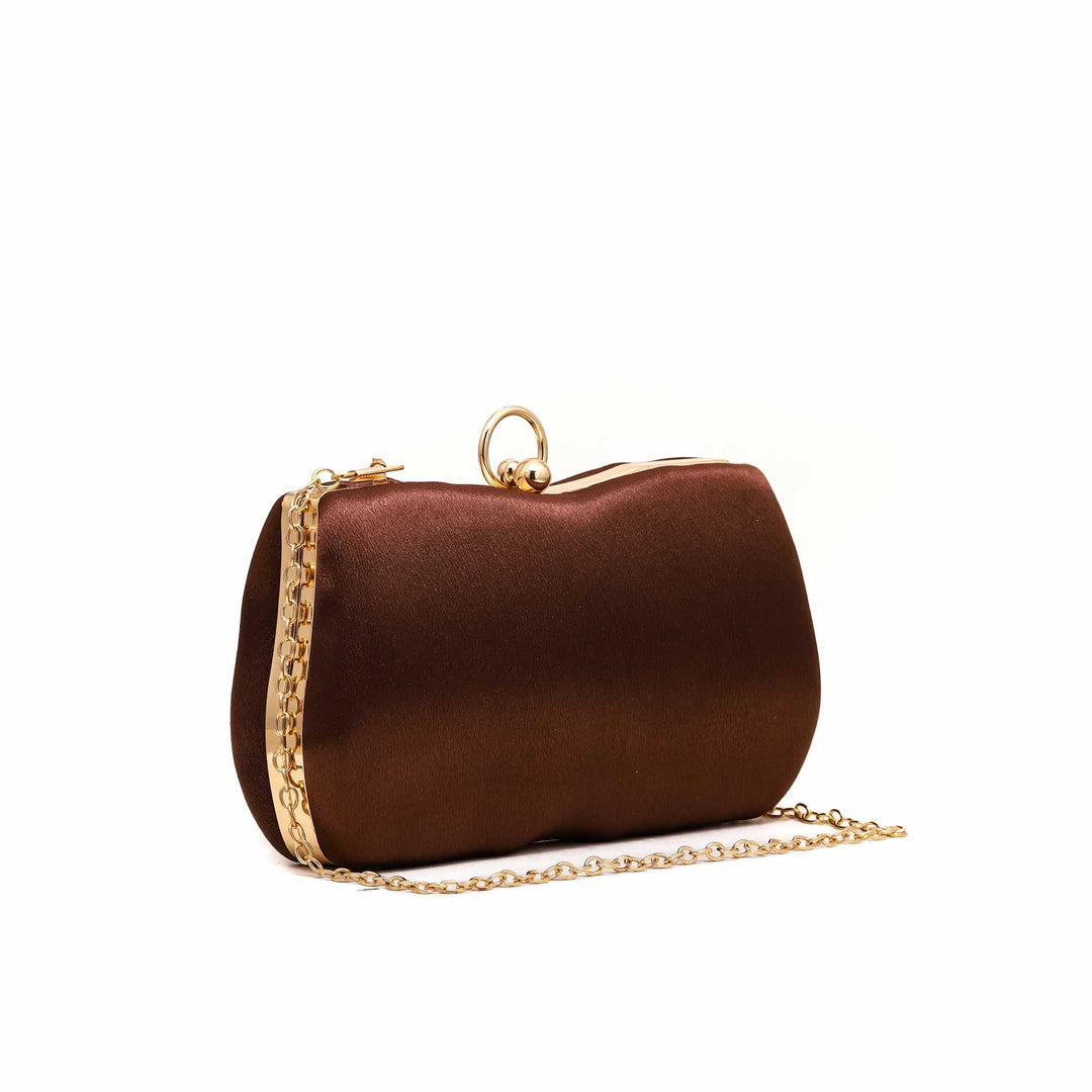 Brown Fancy Clutch P15378