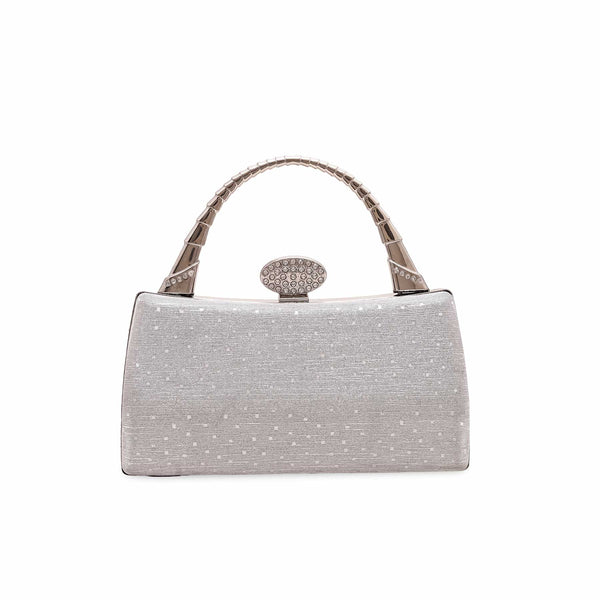 Silver Fancy Clutch P15381