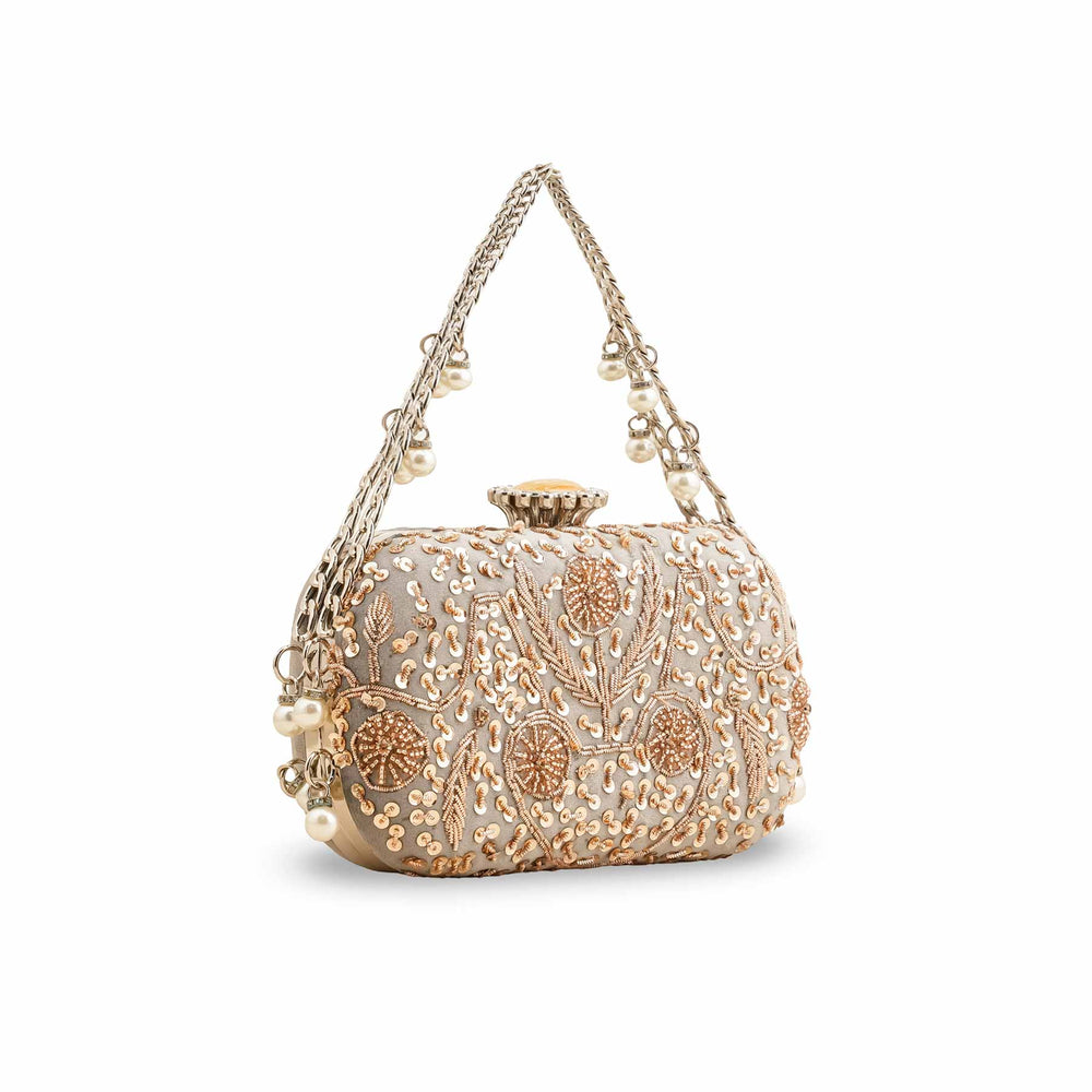 Grey Fancy Clutch P15398