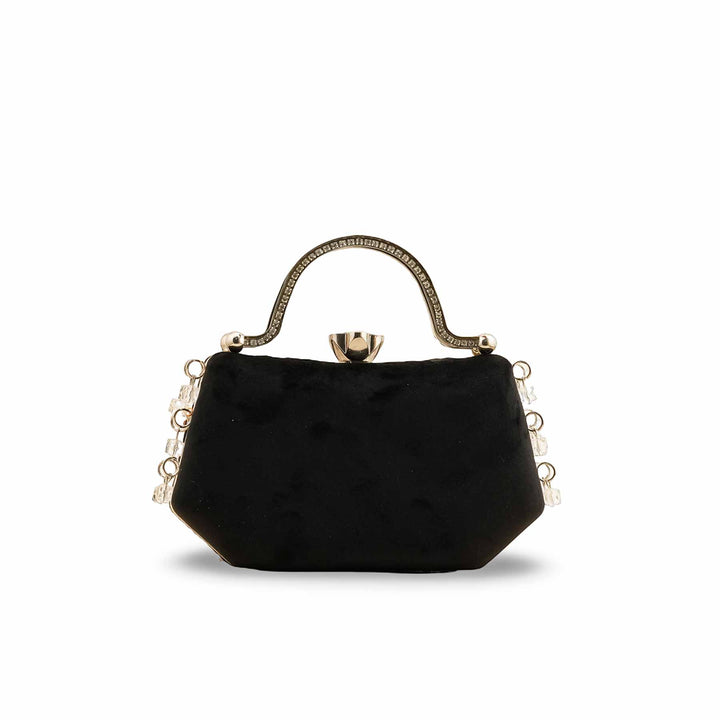 Black Fancy Clutch P15399