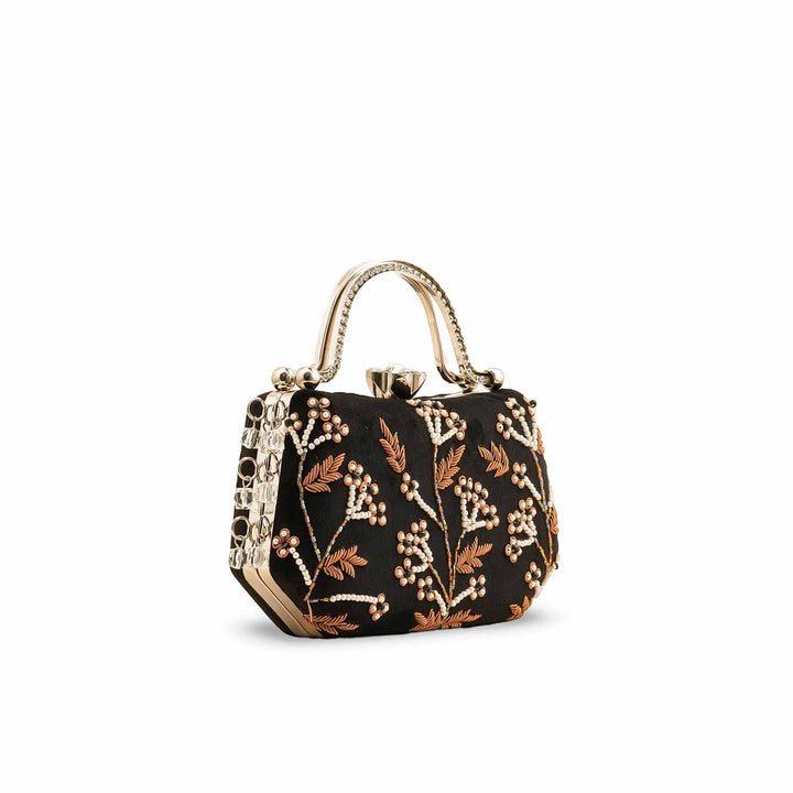 Black Fancy Clutch P15399