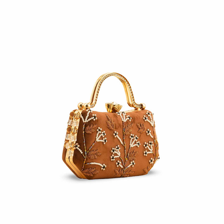 Brown Fancy Clutch P15399