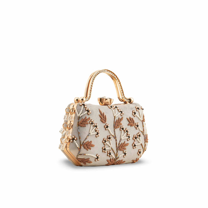 Grey Fancy Clutch P15399