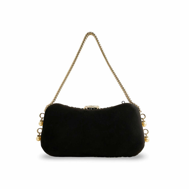 Black Fancy Clutch P15401