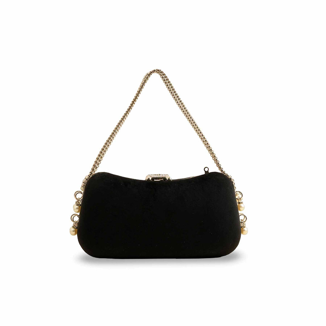 Black Fancy Clutch P15403