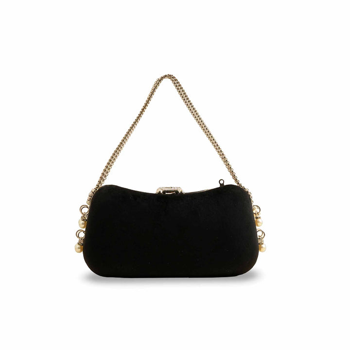 Black Fancy Clutch P15403