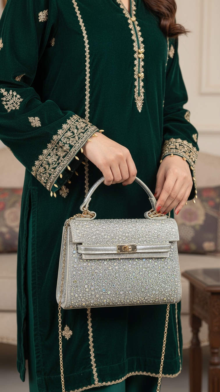 AB Golden Fancy Shoulder Bag P24336