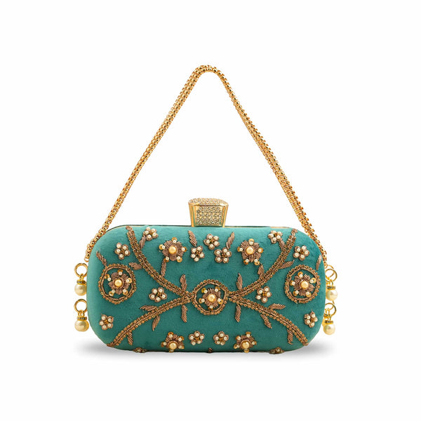 Seagreen Fancy Clutch P15405