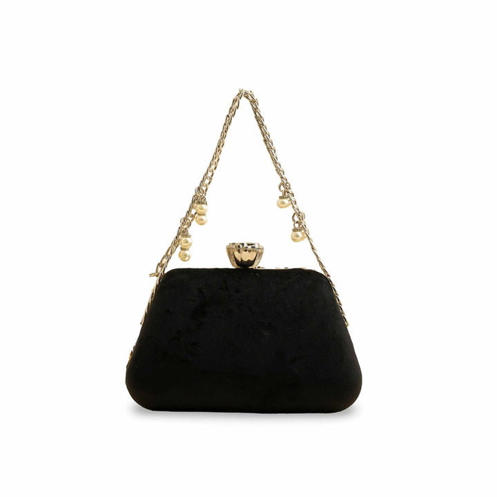 Black Fancy Clutch P15406