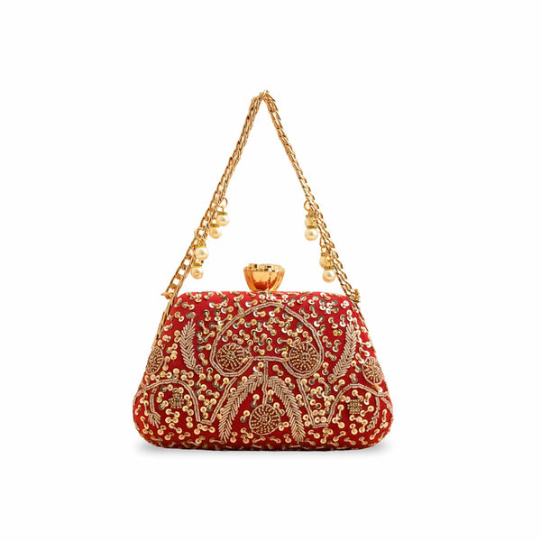 Red Fancy Clutch P15406