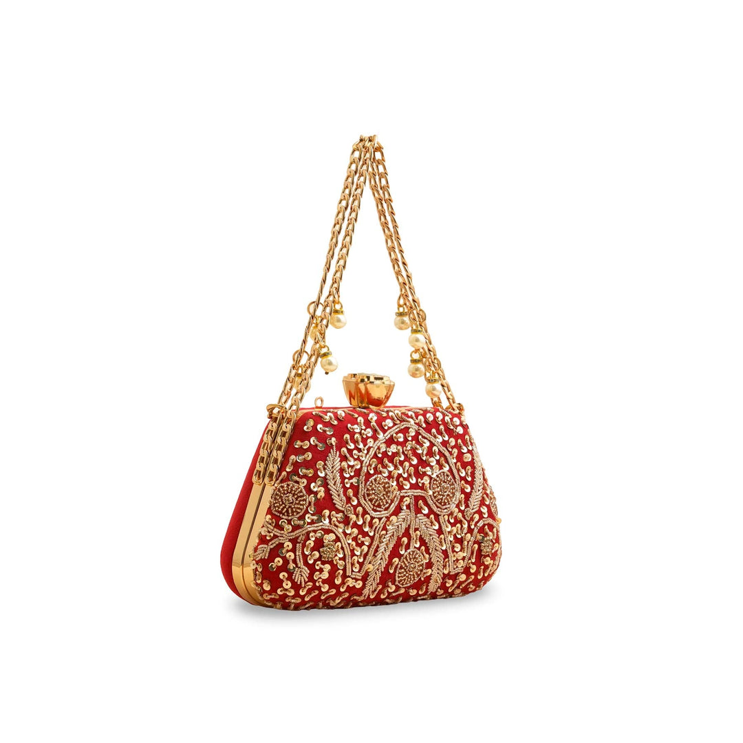 Red Fancy Clutch P15406