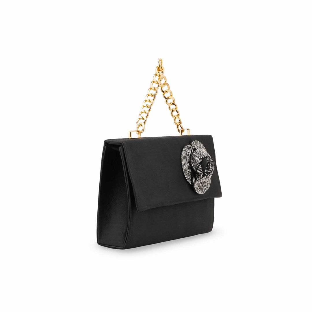 Black Formal Clutch For Women P15693