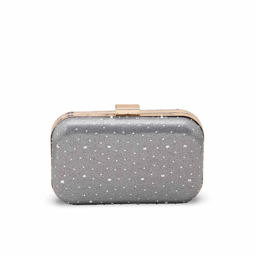 Grey Formal Clutch For Ladies P15700