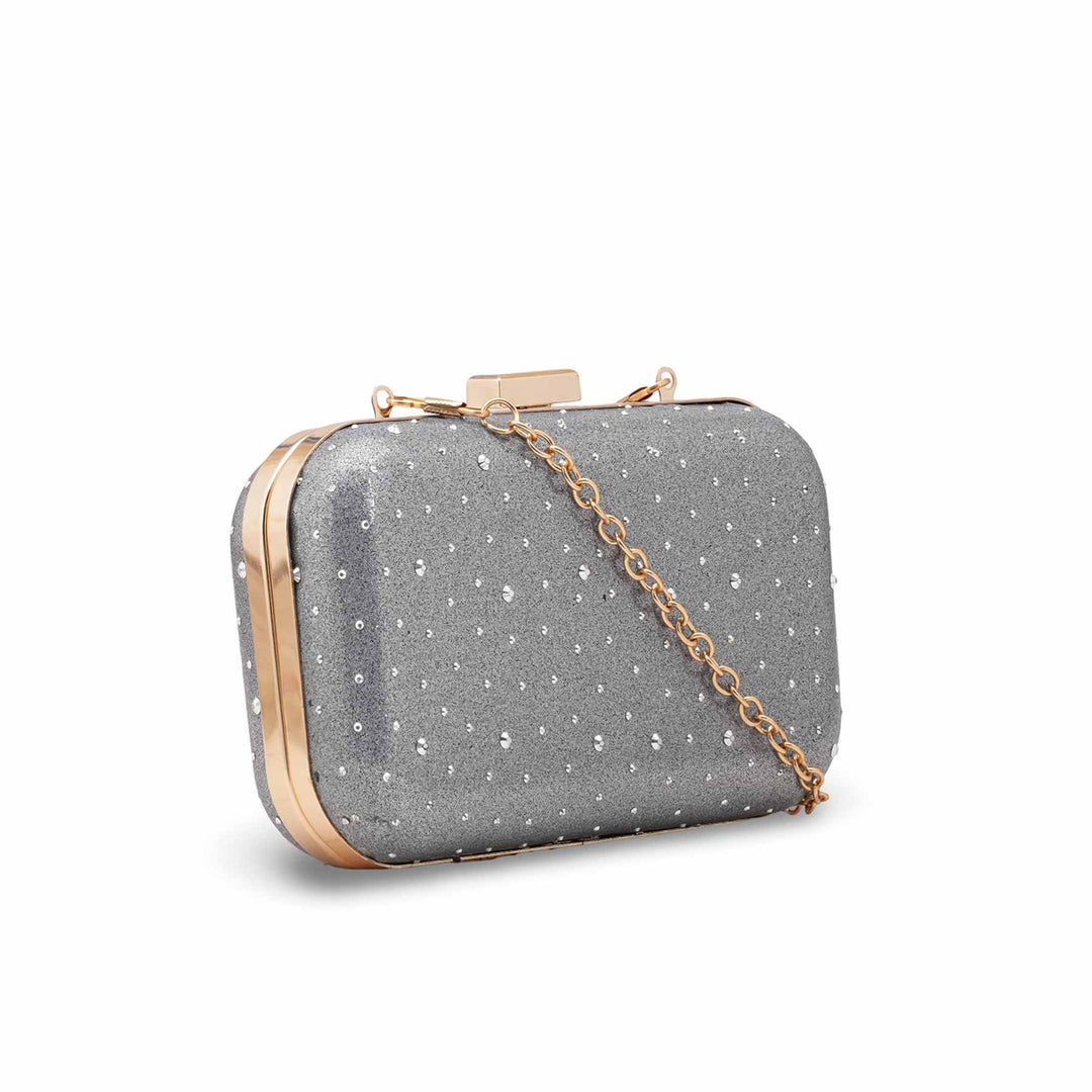 Grey Formal Clutch For Ladies P15700