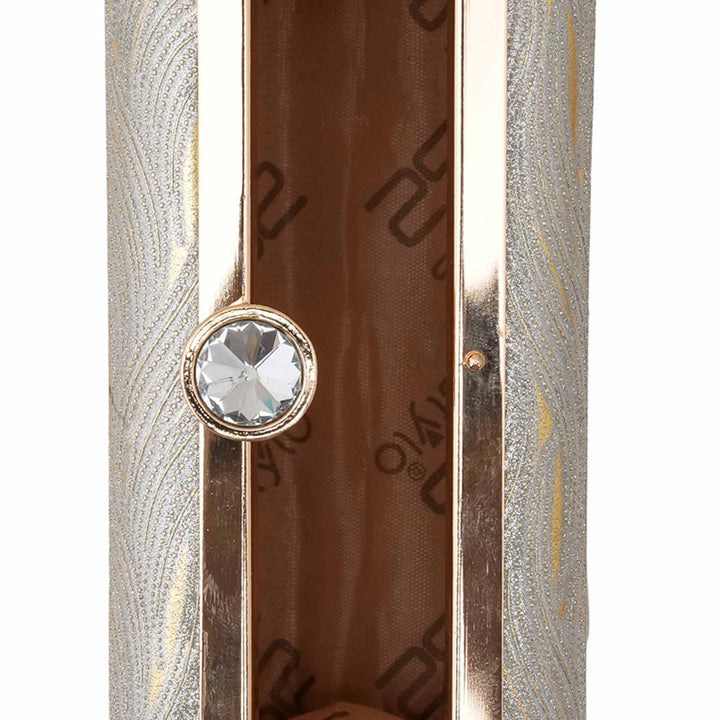 Silver Formal Clutch For Ladies P15701