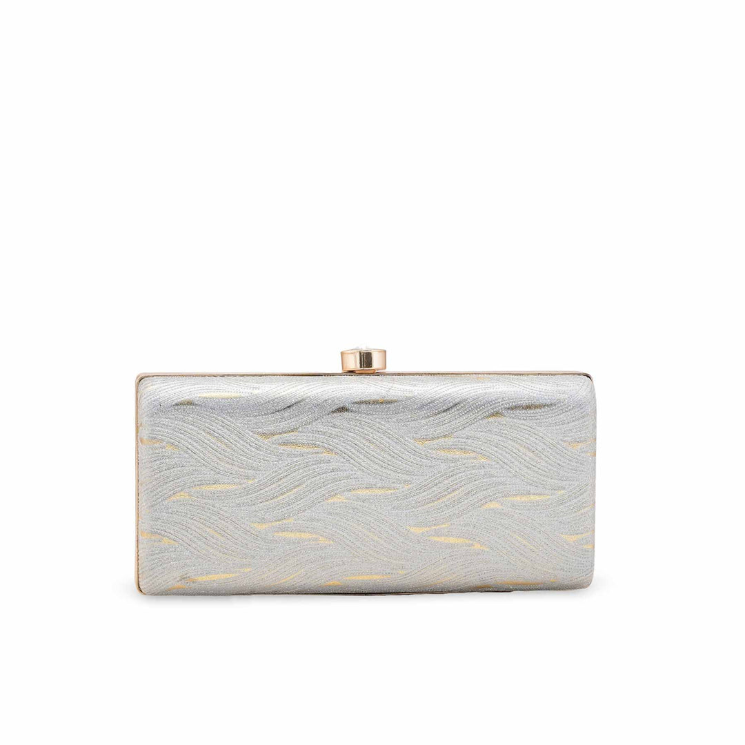 Silver Formal Clutch For Ladies P15701