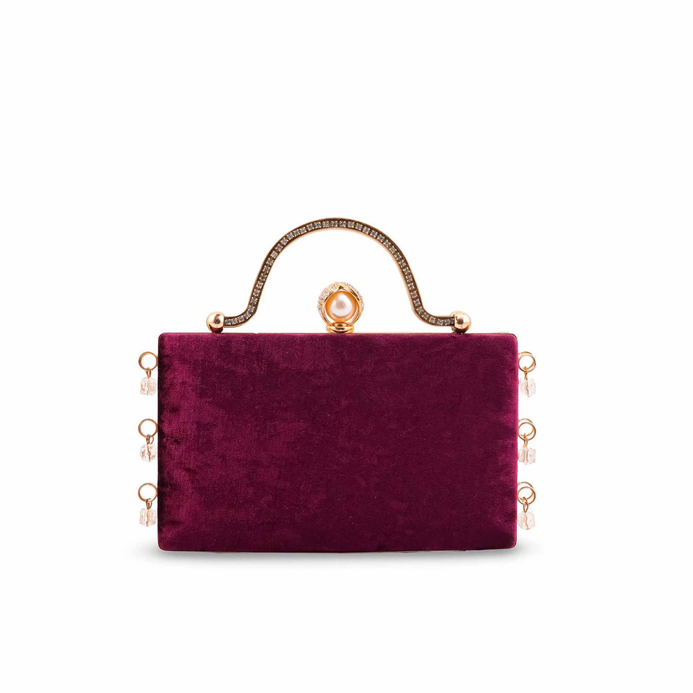 Maroon Formal Clutch For Women P15702