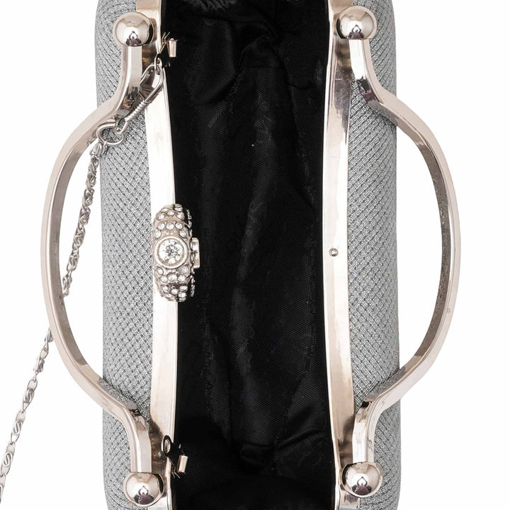 Grey Fancy Clutch For Ladies P15704