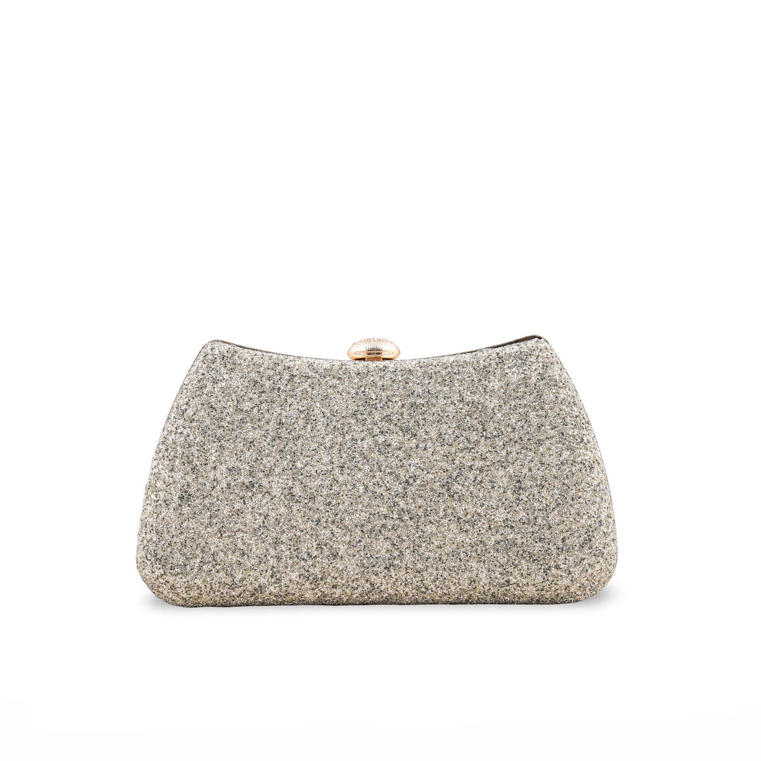 Golden Formal Clutch For Ladies P15705
