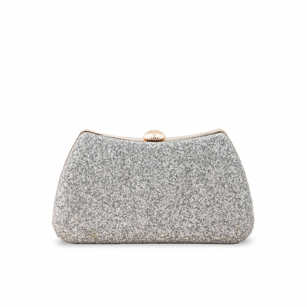 Silver Formal Clutch For Ladies P15705
