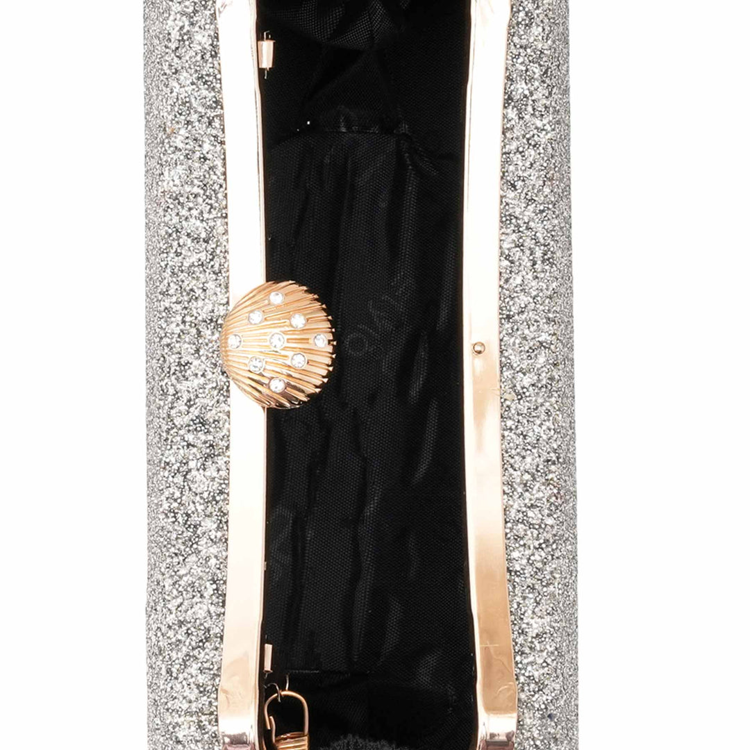 Silver Formal Clutch For Ladies P15705