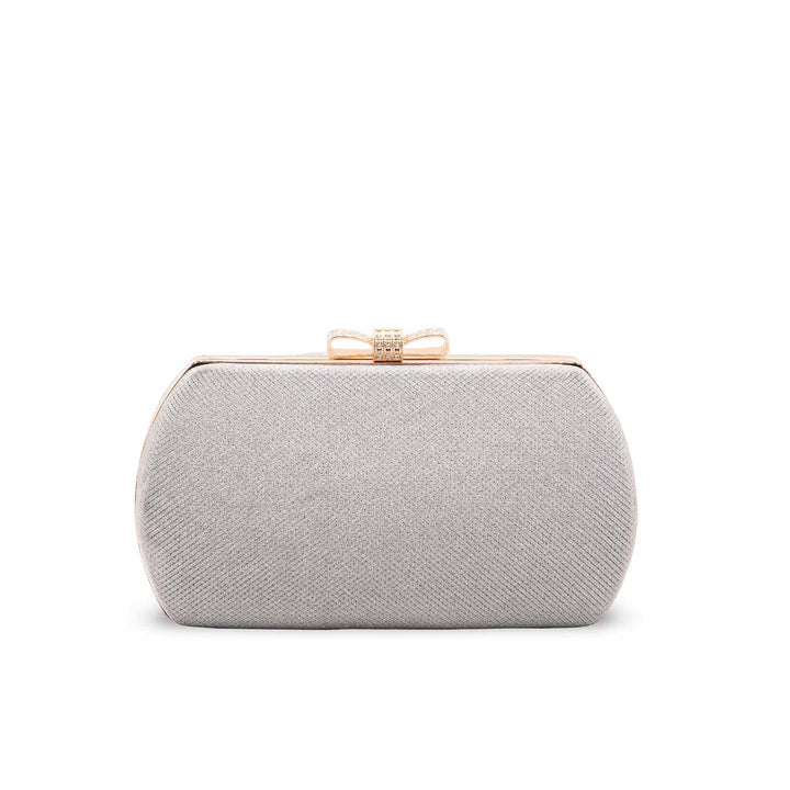 Silver Fancy Clutch For Ladies P15706