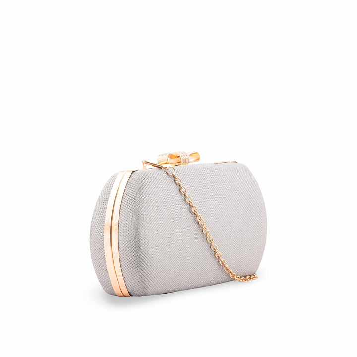 Silver Fancy Clutch For Ladies P15706