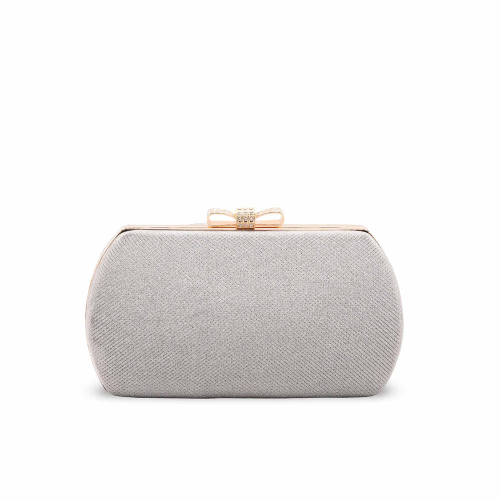 Silver Fancy Clutch For Ladies P15706